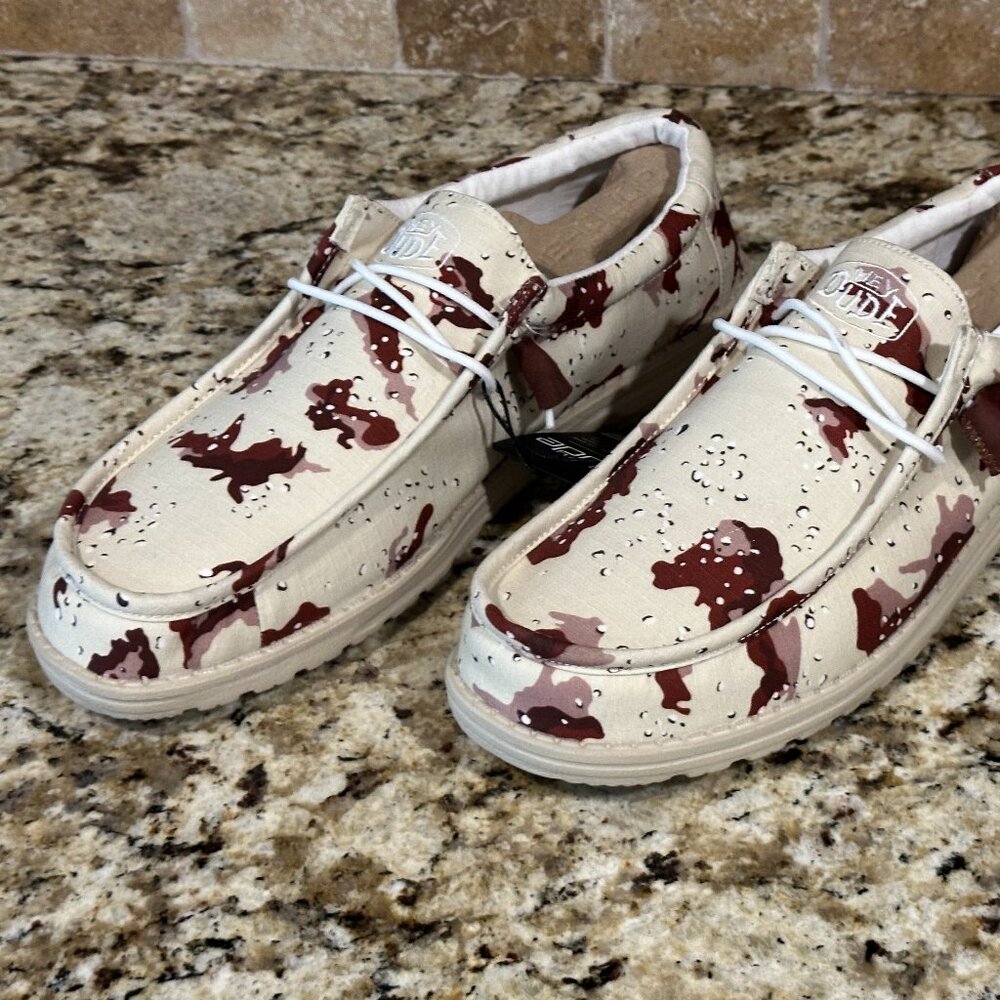 Hey Dude Men's Wally Ripstop Desert Camo  Men's Size 13  (E/P)